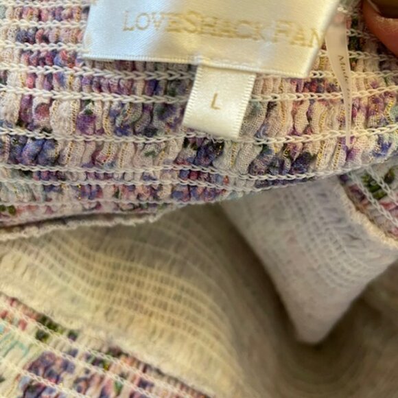 Loveshackfancy Saba Cropped Shirred Floral-Print Voile Top and Camilla Skirt M/L - Picture 10 of 13